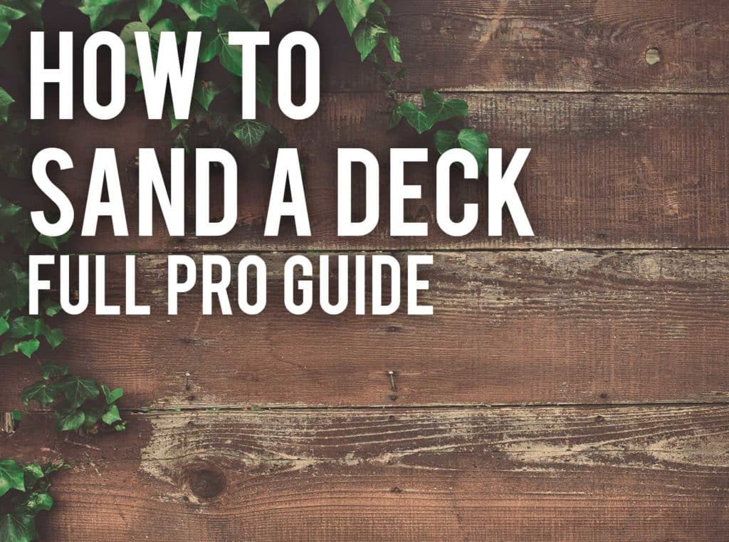 how to sand a deck