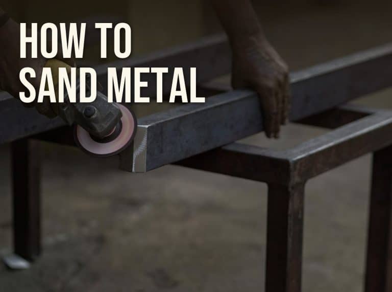 How to sand metal: grinding a welded steel frame with a flap disc