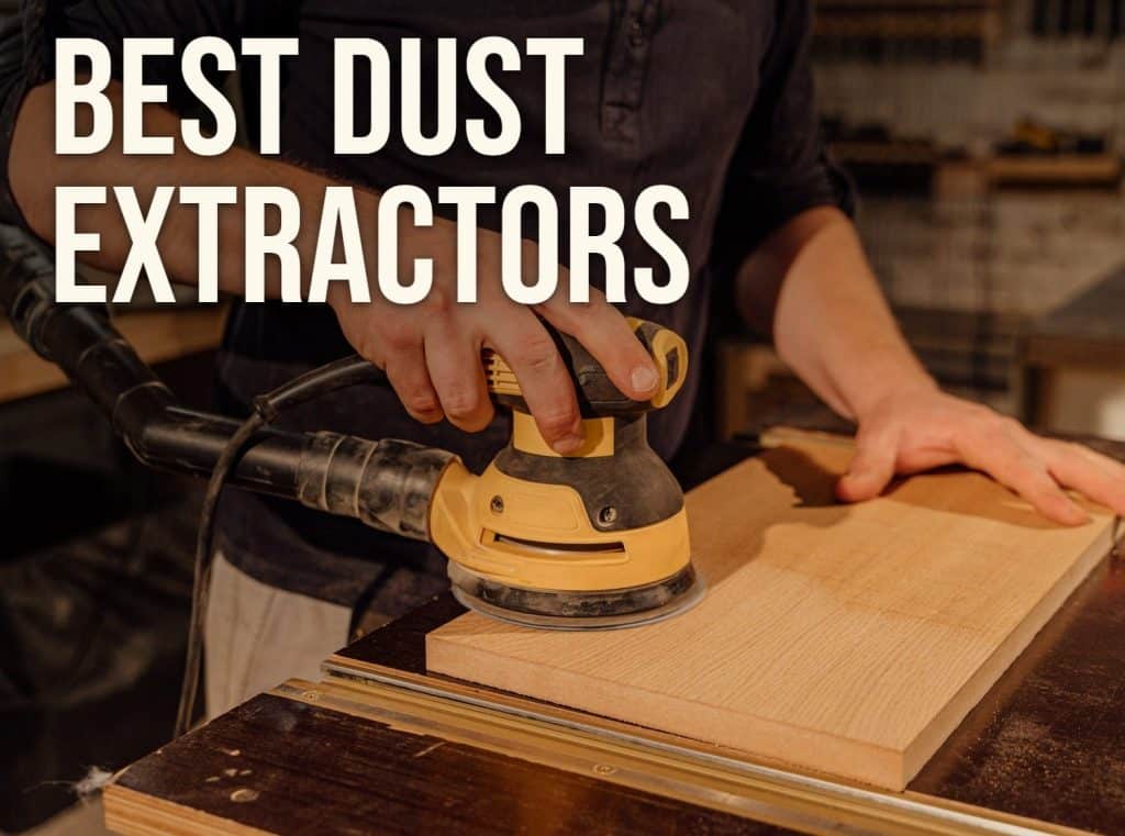 Best dust extractors: random orbital sander connected to an extraction hose