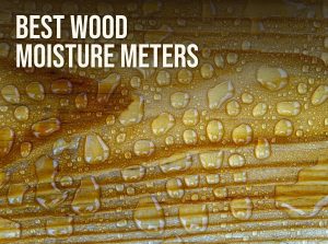Best moisture meter for wood: water droplets on a wood surface