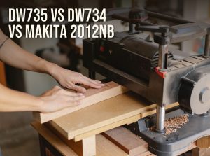 DeWalt DW735 vs DW734 vs Makita 2012NB: feeding a board into a benchtop thickness planer