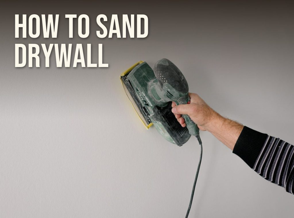 Sanding a drywall wall with an electric sheet sander, how to sand drywall